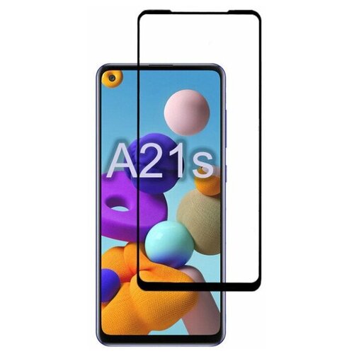 Защитное стекло Activ Clean Line для Samsung Galaxy A21 / Galaxy A21s / защита экрана / черная рамка / полная проклейка (2 шт/комплект)