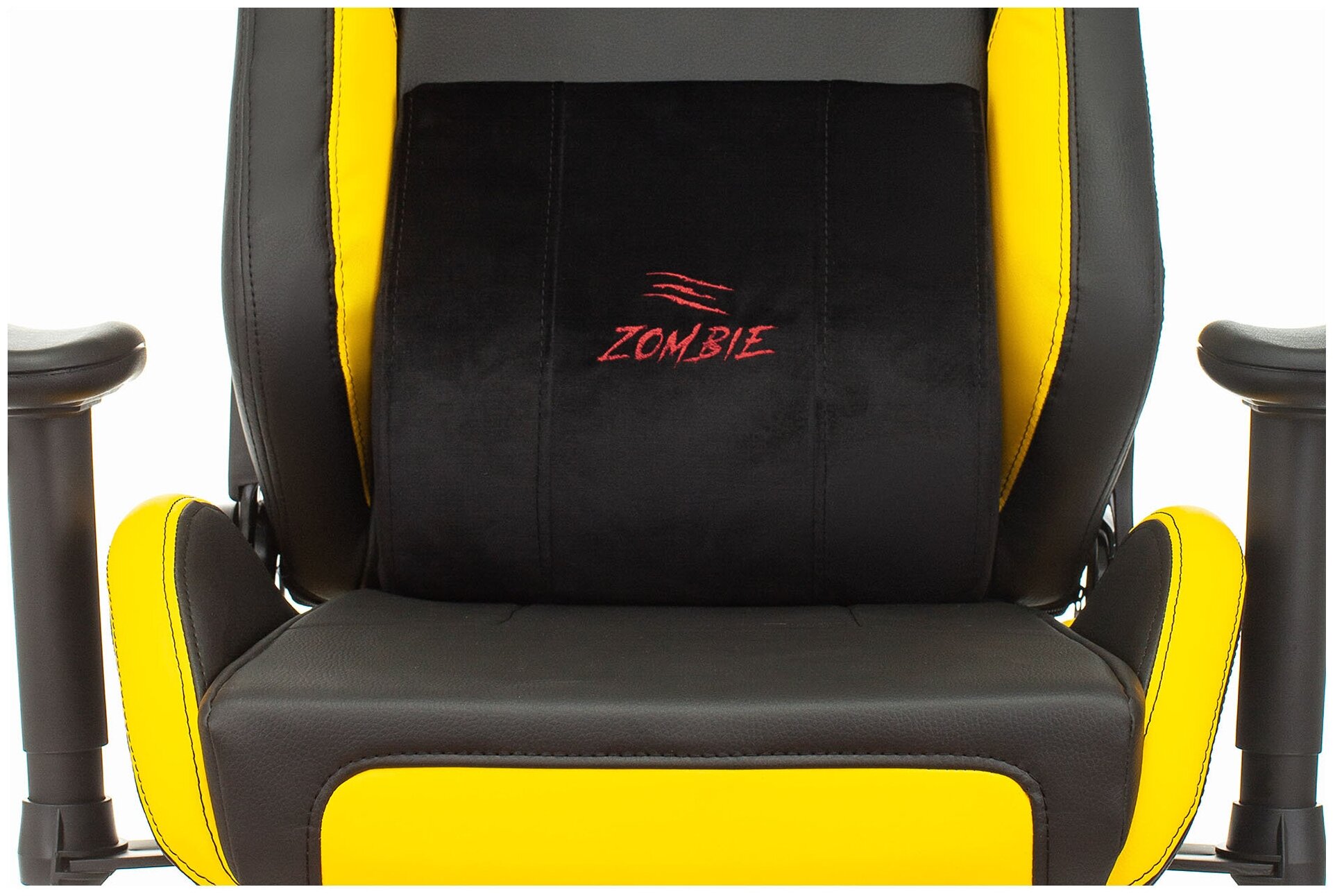 Кресло Zombie Hero Cyberzone Pro эко.кожа черный/желтый - фотография № 12