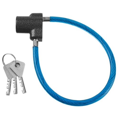 фото Замок тросовый "вс2-6б", длина троса - 350 мм, дисковый механизм секрета зубр