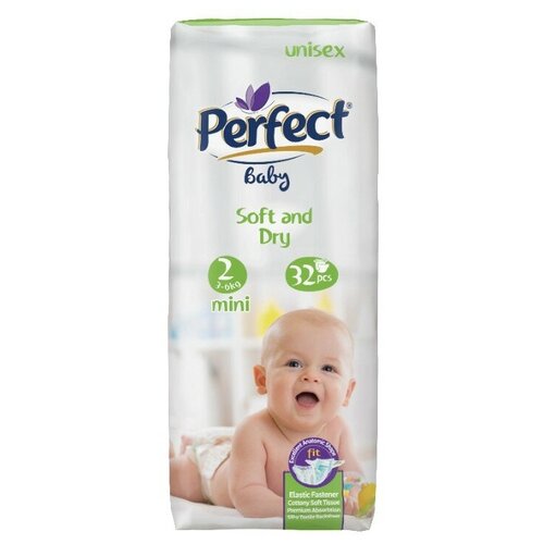 Подгузники для малышей Perfect Baby Mini 3-6кг, 2 размер, 32 шт.