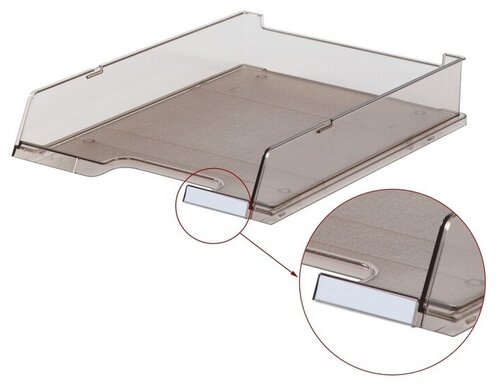 Лоток для бумаг Han с индивидуальным окном, тонированный
