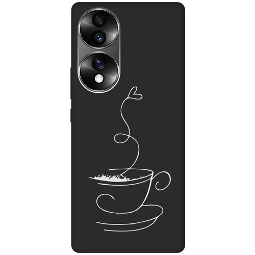 Матовый Soft Touch силиконовый чехол на Honor 70, Хонор 70 с 3D принтом Coffee Love W черный матовый soft touch силиконовый чехол на honor 70 хонор 70 с 3d принтом indifference w черный