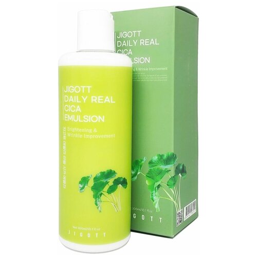 Эмульсия с центеллой азиатской успокаивающая JIGOTT Daily Real Cica Emulsion 300ml успокаивающая эмульсия для лица jigott daily real cica emulsion 300 мл