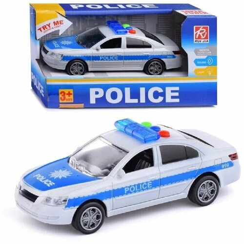 Игрушка для мальчика инерционная Полицейская машинка со светом и звуком, RJ036