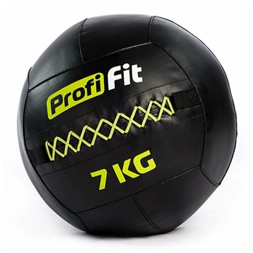 Медицинбол набивной (Wallball) PROFI-FIT, 7 кг медицинбол profi fit с хватами 9 кг