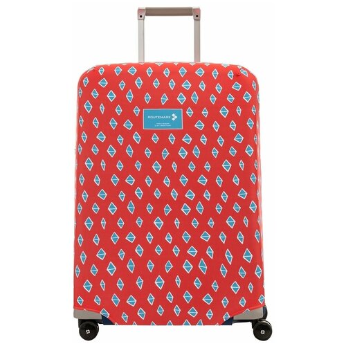 фото Чехол для чемодана ромбик в красном art. lebedev m/l sp310 routemark