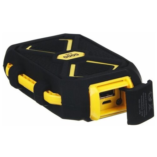 FORZA Аккумулятор мобильный 5000 мАч USB 2А защита IP67 фонарик Чёрный 218100₽