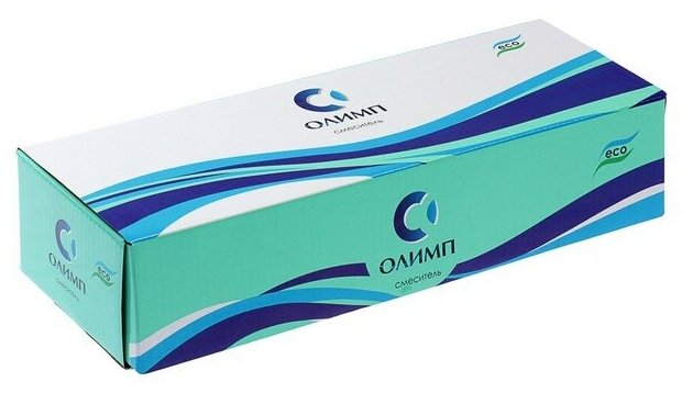 Олимп Смеситель для ванны "олимп" ОС7601, двухвентильный, длина излива 30 см, хром - фотография № 4
