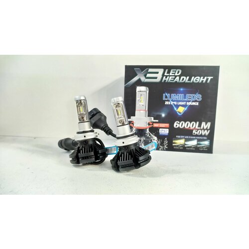 Комплект светодиодных ламп X3 Led Headlight HB4(9006) 50W 6000Lm (2 шт. / комплект) - арт. 1144