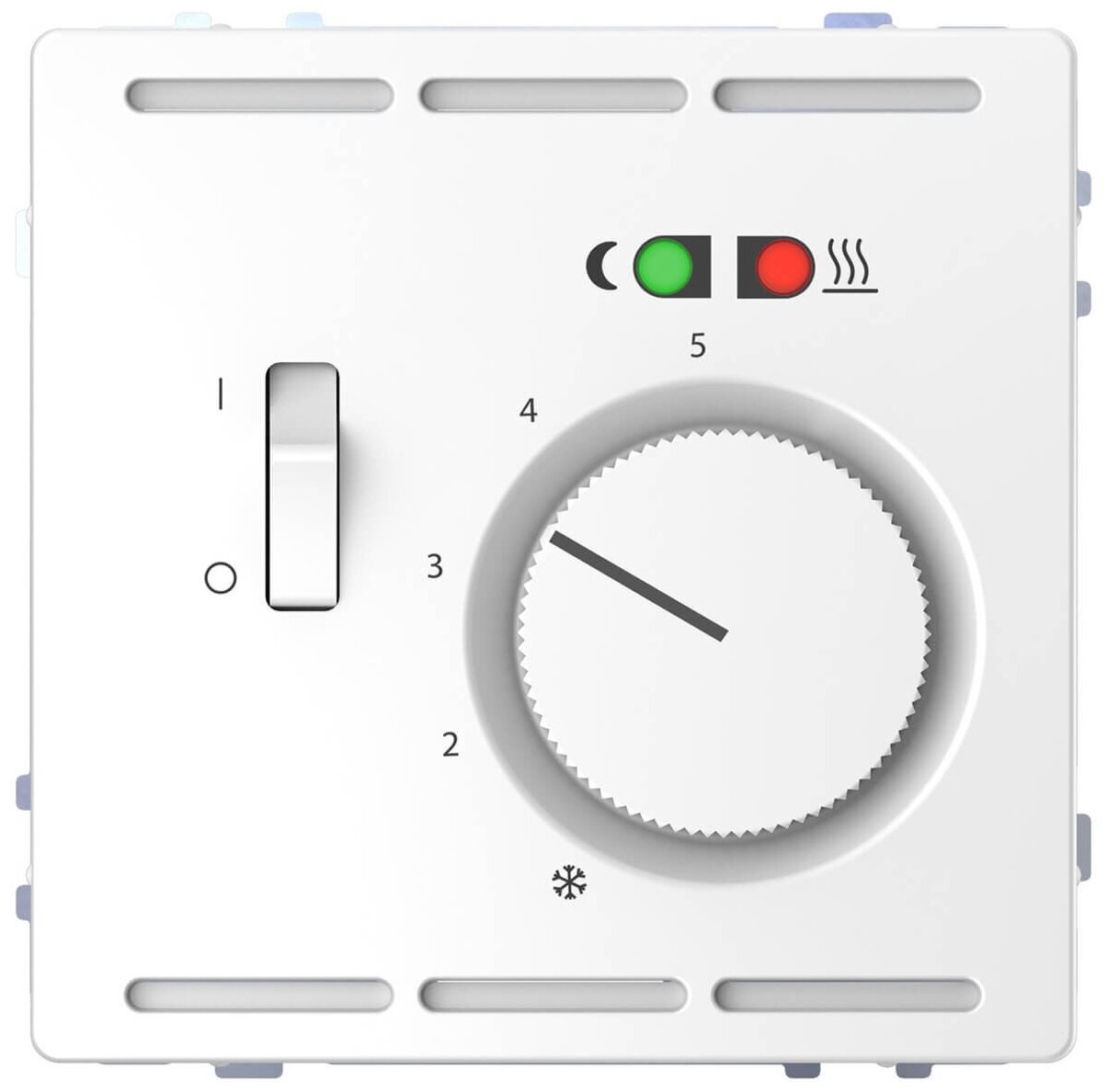 Термостат для теплого пола Schneider Electric MERTEN D-LIFE, с датчиком, скрытый монтаж, белый лотос, MTN5764-6035