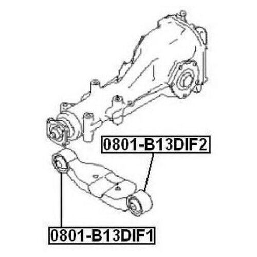 фото Сайлентблок рычага подвески asva 0801-b13dif1 для subaru forester, impreza, legacy iv,v