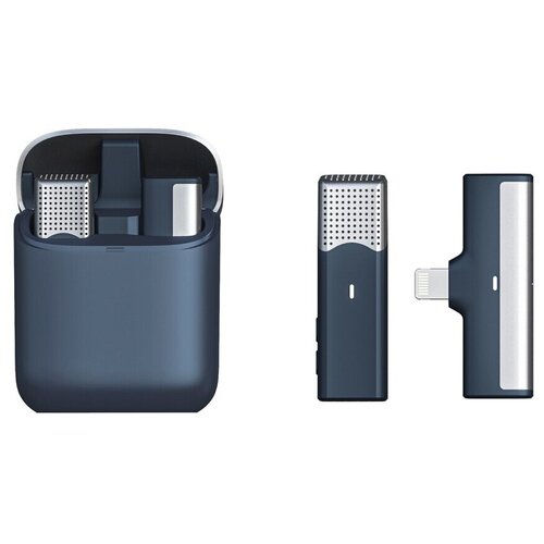 Беспроводной петличный микрофон Microphone signal receiver С зарядным отсеком Петличка для стрима Lightning 229000₽