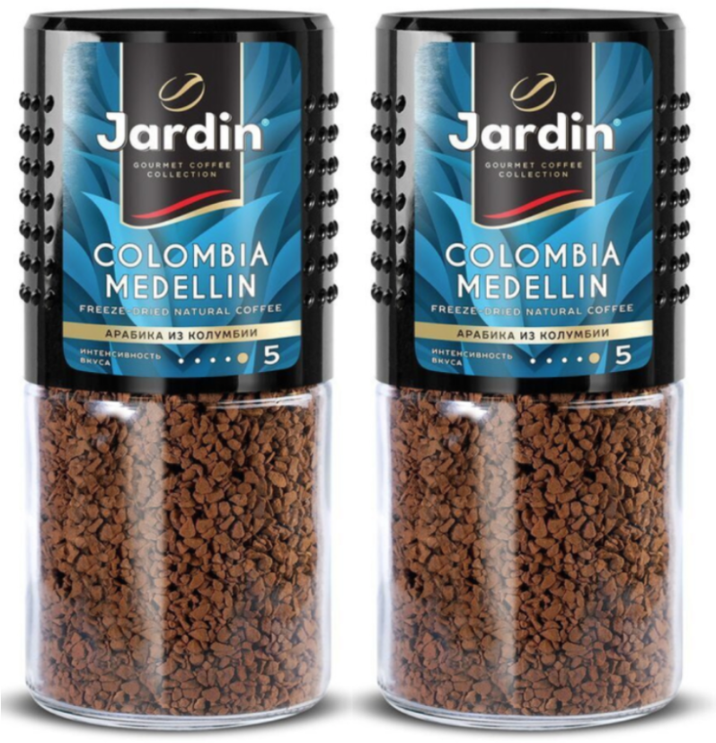 Кофе растворимый Jardin Colombia Medellin 95 грамм 2 штуки