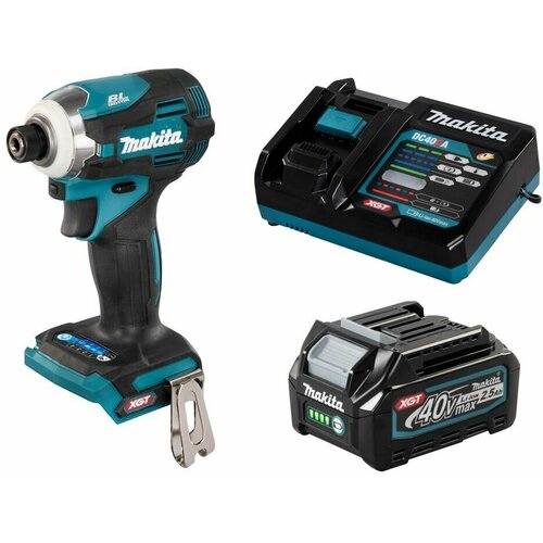 Шуруповерт импульсный аккумуляторный 220Нм 40В XGT Li-Ion 1x25Ач Makita TD001GD101 4801000₽