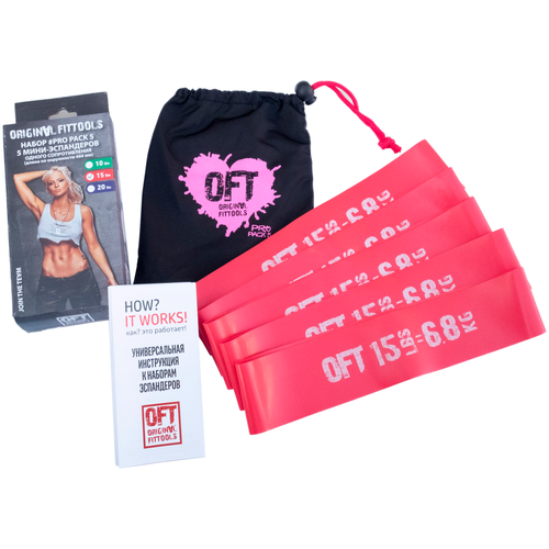 5 шт. Original FitTools FT-PP15 46 х 5 см 6.8 кг красный