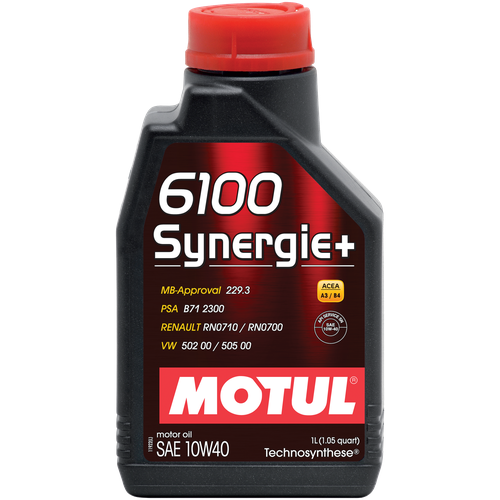 Моторное масло Motul 6100 Synergie+ 10W40 синтетическое 1л (108646)