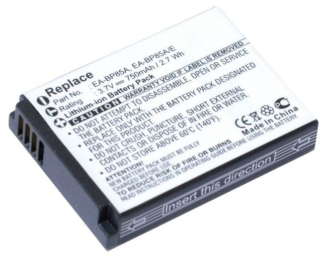 Аккумулятор Pitatel SEB-PV826 для Samsung Digimax PL210, SH100, WB210, 750mAh