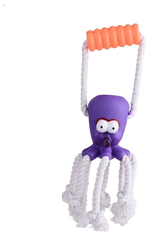 Игрушка для собак Осьминог веревочная, фиолетовый, 30х10 см, Pets & Friends PF-TOY2-20