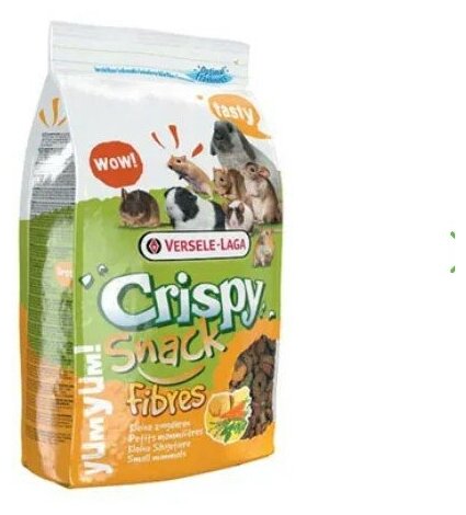 Versele-Laga Crispy Snack дополнительный корм для грызунов с клетчаткой Fibres 650 г