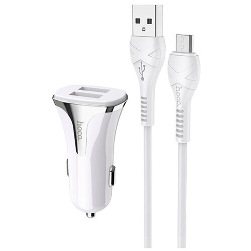 Зарядный комплект Hoco Z31 Universe + кабель microUSB, white