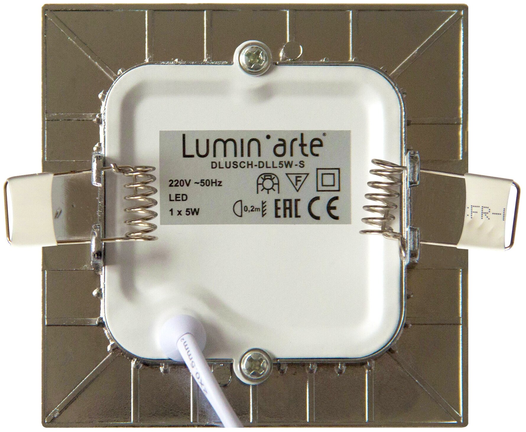 Светильник LED ультратонкий встраиваемый 5W 4000K 325LM квадрат никель 20x80MM 1/50 - фотография № 5