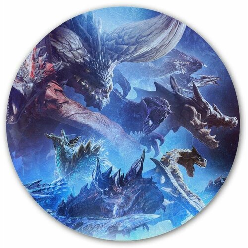 Коврик для мышки круглый Monster Hunter: World - Monsters monster hunter world iceborne