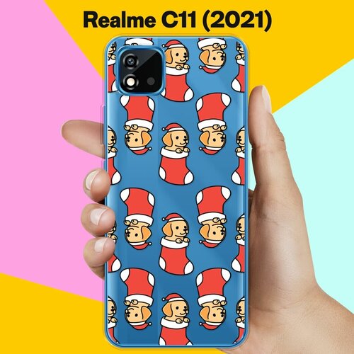 Силиконовый чехол на realme C11 (2021) Узор новогодний / для Реалми Ц11 (2021) силиконовый чехол на realme c11 2021 узор рождественский для реалми ц11 2021