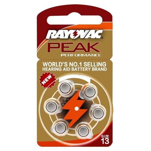 Батарейка RAYOVAC Peak ZA13, в упаковке: 6 шт.