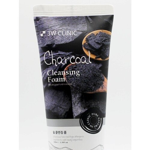 Пенка для умывания Charcoal Cleansing Foam 3w clinic глубокоочищающая пенка для сужения пор charcoal cleansing foam
