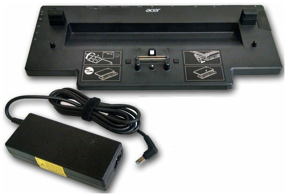 Оригинальное зарядное устройство ACER (блок питания) PA-1900-32 для ноутбука 19V 4.74A (90W) + Док-станция ACER ProDock MS2339 (LC.DCK0A.010) для ACER TravelMate TM8473TM8573 TM6495 TM6595