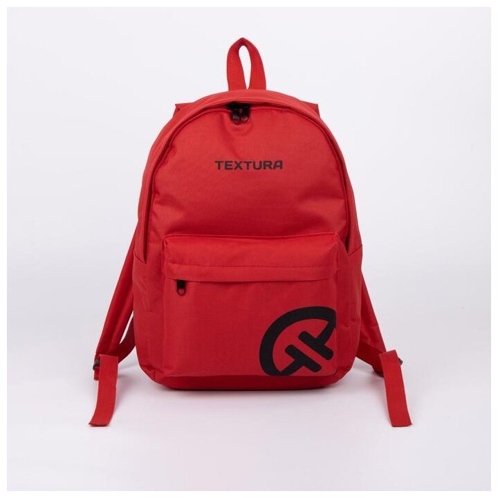 TEXTURA Рюкзак молодёжный из текстиля на молнии, 1 карман, цвет красный