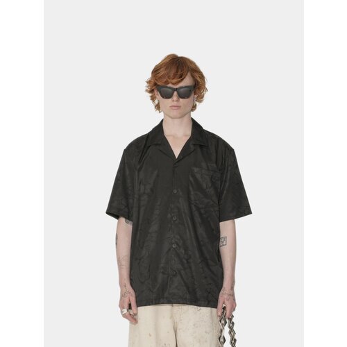 Рубашка Han Kjøbenhavn Jacquard Summer Shirt Short Sleeve, черный, 46