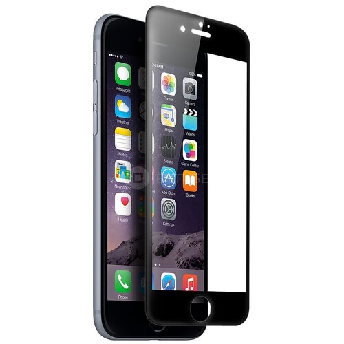 Полноэкранное защитное стекло для iPhone 7 Plus и 8 Plus / Стекло на Айфон 7 Плюс и 8 Плюс / 10D стекло на весь экран / Full Glue (Черный)