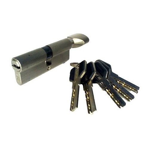 цилиндровый механизм личинка для замка с перфорированным ключами ключ ключ c100mm sn матовый никель msm Цилиндровый механизм (личинка для замка)с перфорированным ключами. ключ-вертушка CW80mm SN (Матовый никель) MSM