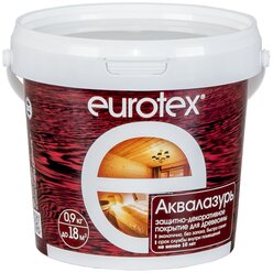 Пропитка для дерева EUROTEX Аквалазурь бесцветный 0,9л (Рогнеда)