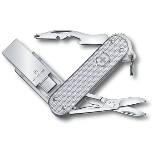 фото Нож-брелок victorinox jetsetter@work, с usb-модулем 3.0-3.1 16 гб, серебристый