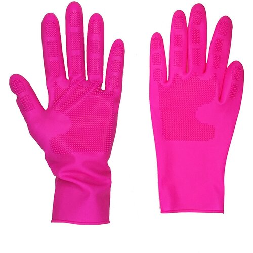 Перчатки резиновые для окрашивания, цвет розовый