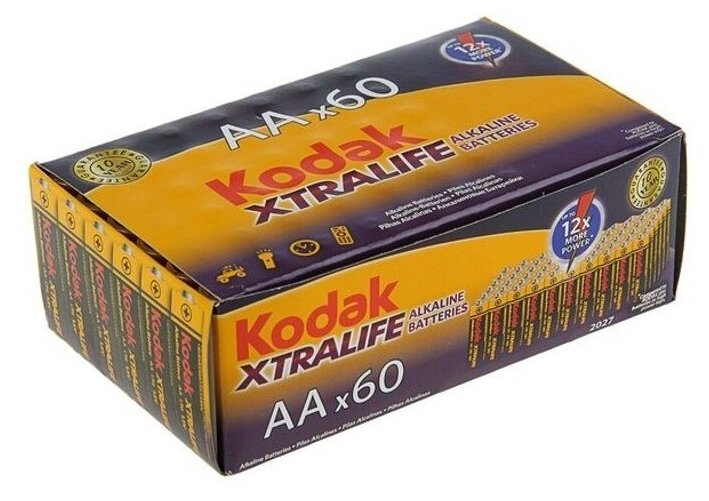 Батарейки алкалиновые Kodak XTRALIFE ALKALINE AA LR6 1.5В 60шт