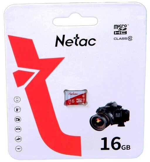 Карта памяти Transflash (MicroSDHC) Card_ 16 GB Class 10 Netac NT02P500ECO-016G-S P500 без адаптера