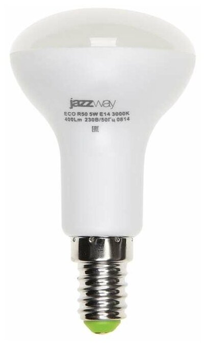 Лампа светодиодная PLED-ECO 5Вт R50 3000К тепл. бел. E14 400лм 220-240В JazzWay 1037015A (1 шт)