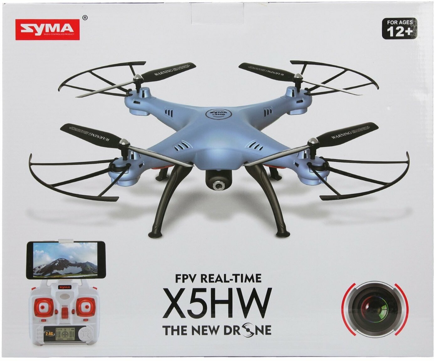 Квадрокоптер радиоуправляемый Syma X5HW c барометром и WIFI камерой белый - фото №14