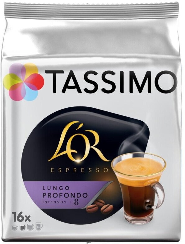 Кофе в капсулах Tassimo L'OR Lungo Profondo нат. жар. мол, 16кап/уп - фотография № 1