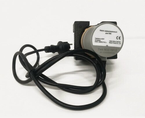 Изображение товара Насос циркуляционный Wilo "NOZ 15/15", для ГВС, защита от перегрузки, 1.5м, 5Вт, чистая вода