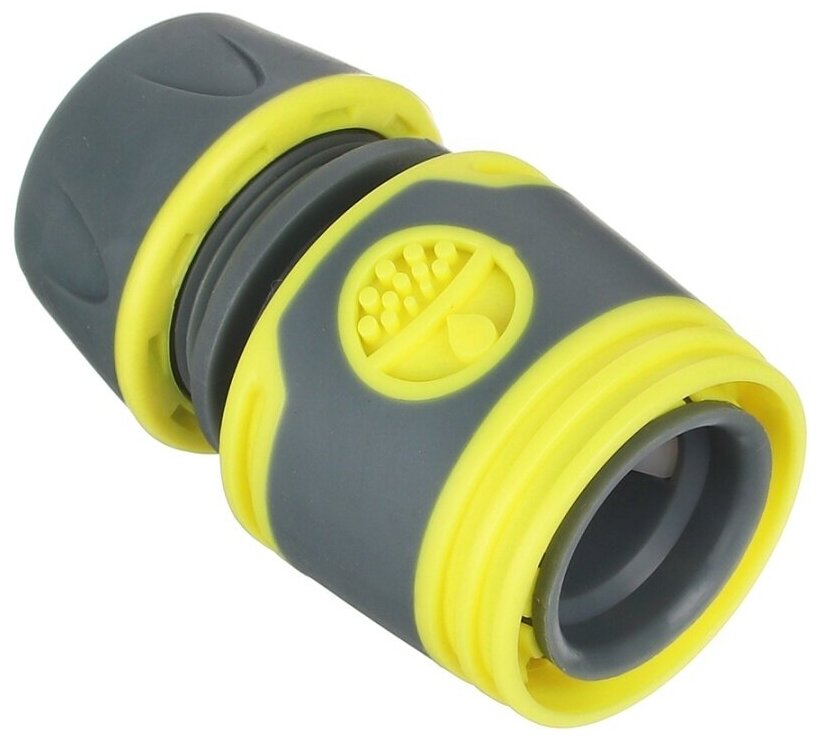 INBLOOM PROF+ Коннектор быстросъемный для шланга 1/2 с аквастопом, обрезиненное покрытие ABS - фотография № 2