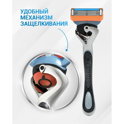 Бритвенный станок для сменных кассет станок для бритья gillette fusion proglide power red 1 кассета