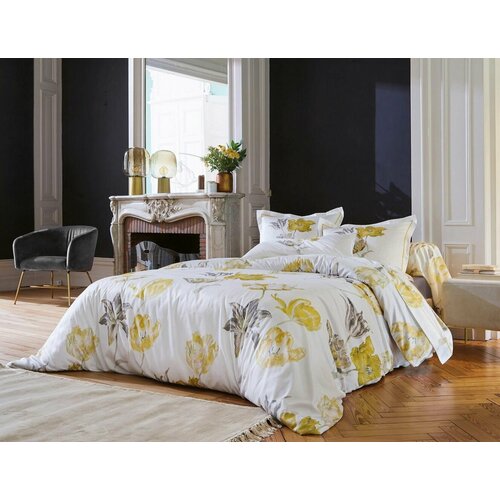 Комплект постельного белья 2х спальное евро 200x220 от Blanc des Vosges TULIPE MANIA MIEL
