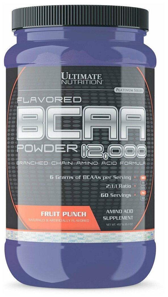 BCAA для спортсменов Ultimate Nutrition BCAA 12,000 Fruit Punch 457 гр