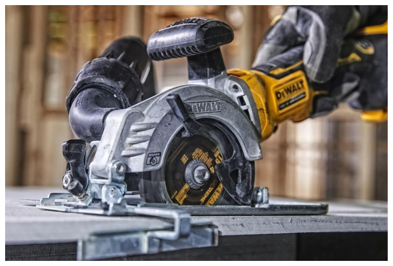 Циркулярная мини-пила DEWALT 18 В XR диск 115x9.5 мм, пропил 39.5 мм, батарея POWERSTACK, чемодан TSTAK, без з/у DCS571E1T-XJ - фотография № 4