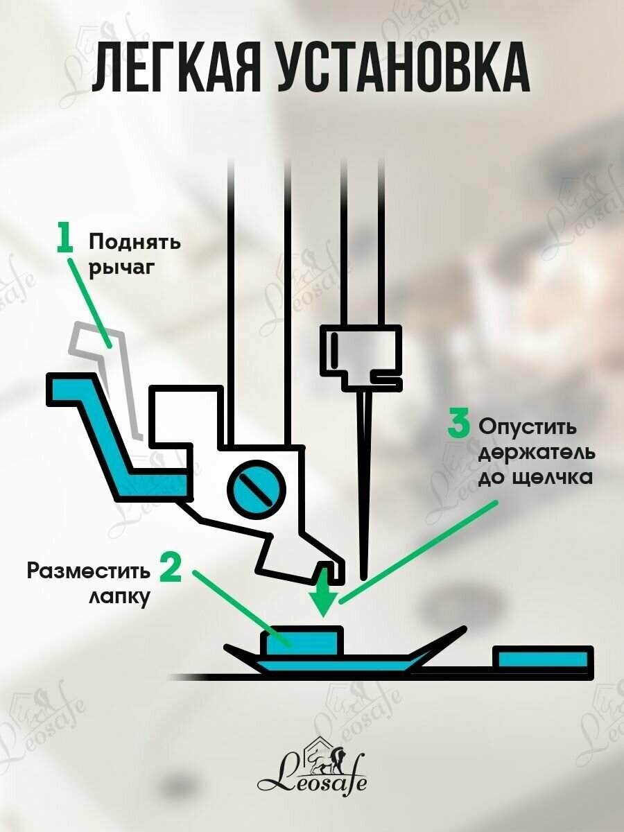 Лапка для потайного шва, строчки с ограничителем, инструмент для творчества, шитья и рукоделия - фотография № 5