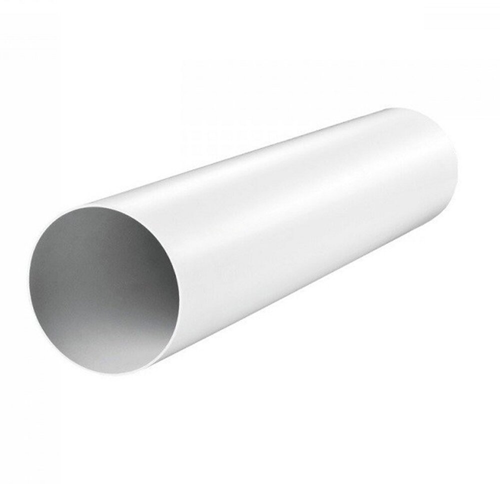 Воздуховод вентиляционый пластик, диаметр 125 мм, круглый, 1.5 м, Эра, 12.5ВП1.5